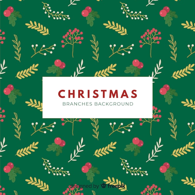 Free vector christmas branches background