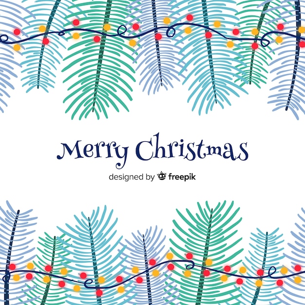 Free vector christmas branches background