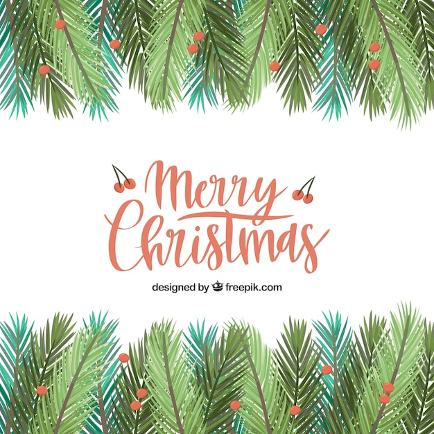 Christmas branches background