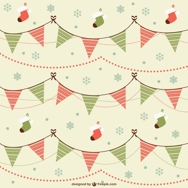 Free vector christmas bunting