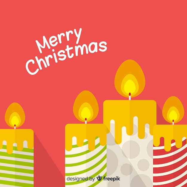 Free vector christmas candles background