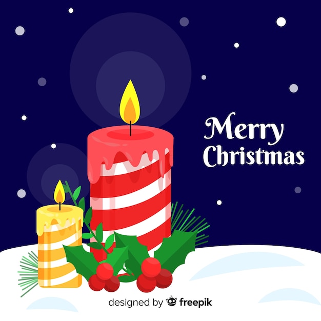 Free vector christmas candles background