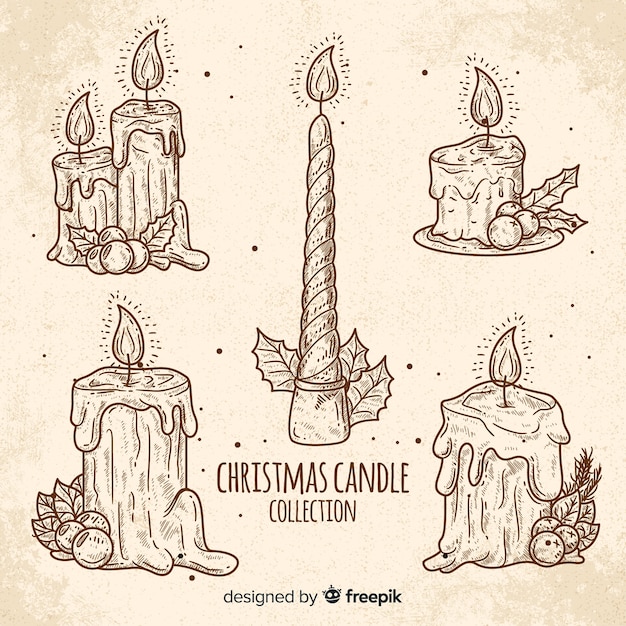 Free vector christmas candles collection