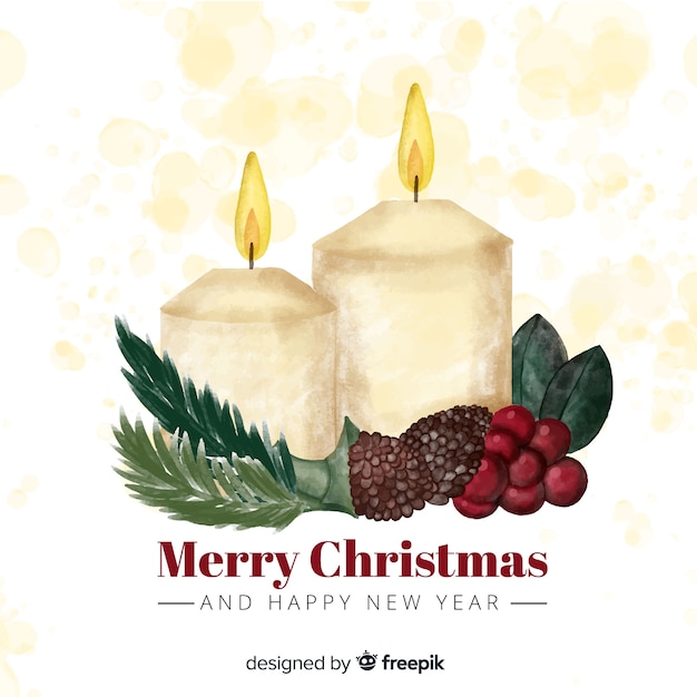 Free vector christmas candles