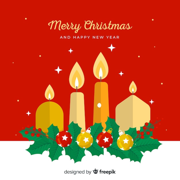 Free vector christmas candles