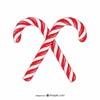 Free vector christmas candy canes drawing