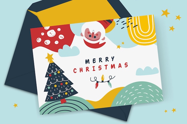 Free vector christmas card concept