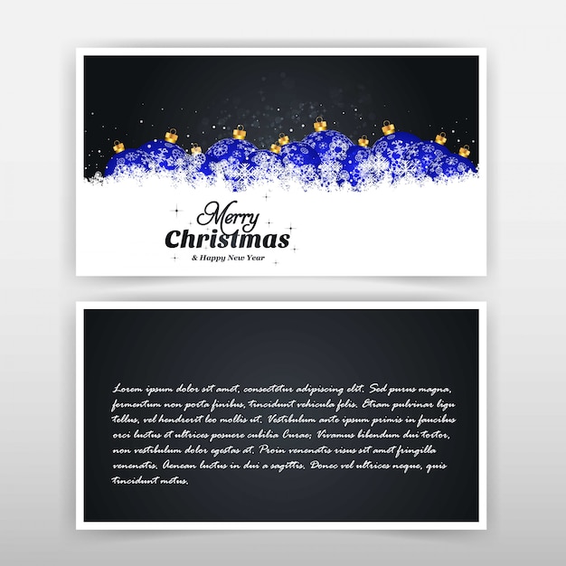 Christmas card design with elegant design and black background v