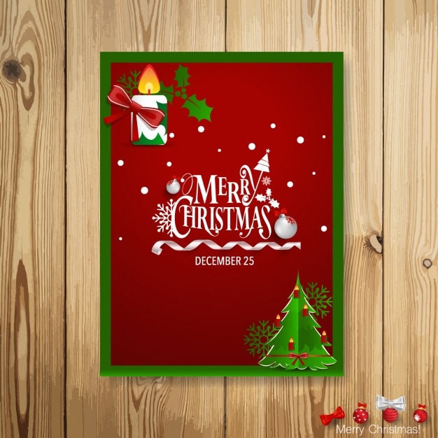 Vettore gratuito christmas card design