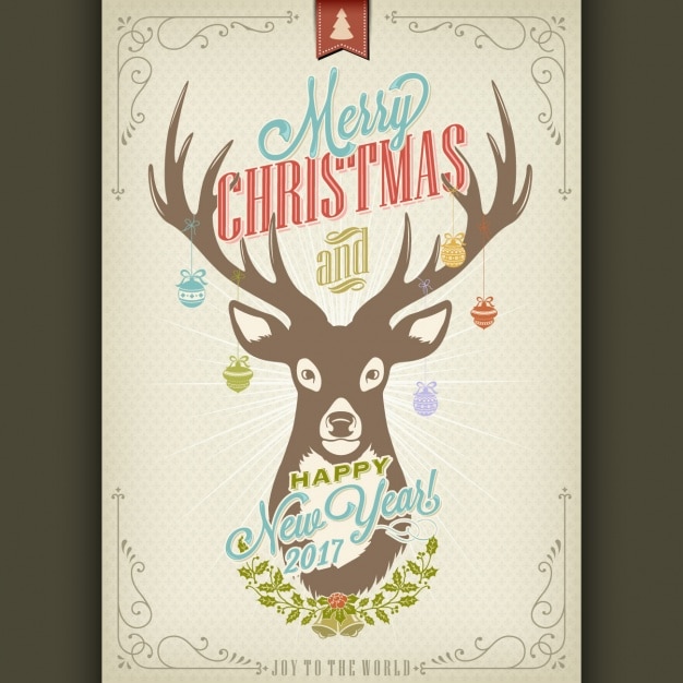 Free vector christmas card design