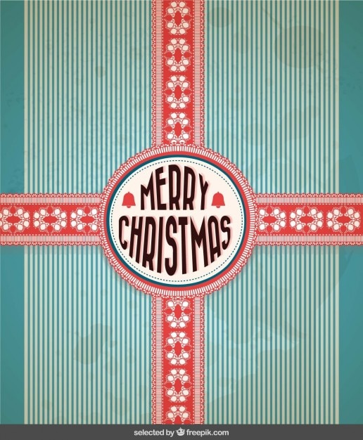 Free vector christmas card in scrapbook style