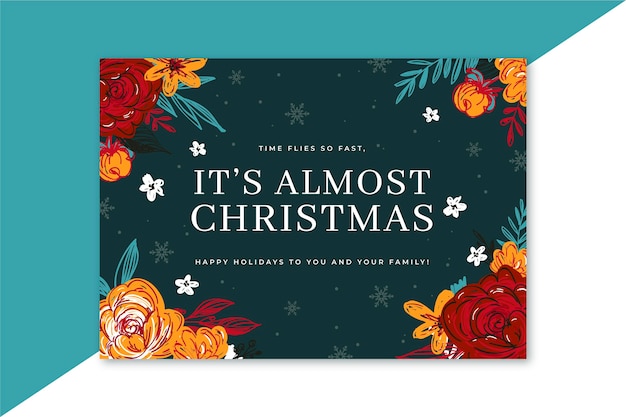 Free vector christmas card template