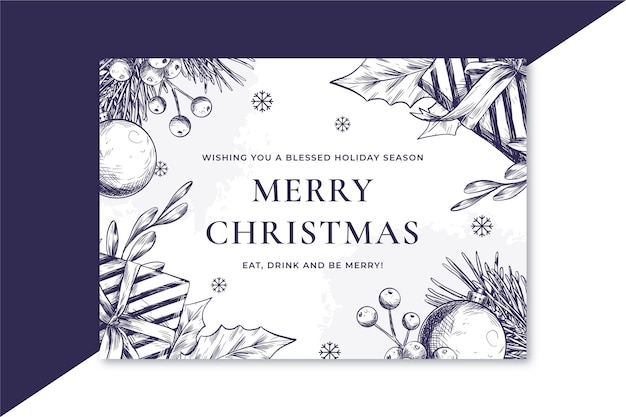 Free vector christmas card template