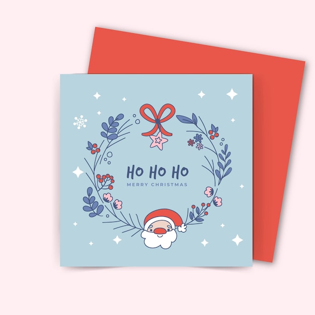 Free vector christmas card template