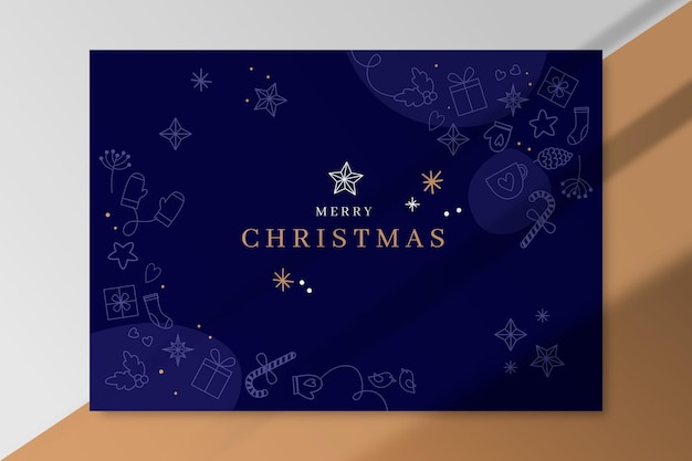 Free vector christmas card template