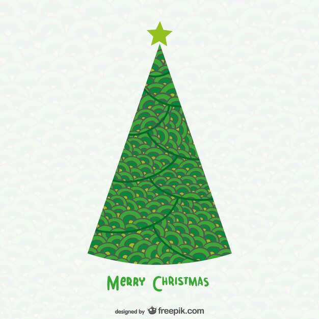 원뿔 나무 크리스마스 카드