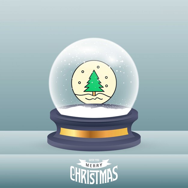 Free vector christmas card with creative elegant