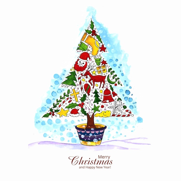 Рождественская открытка с декоративными украшениями праздник фон