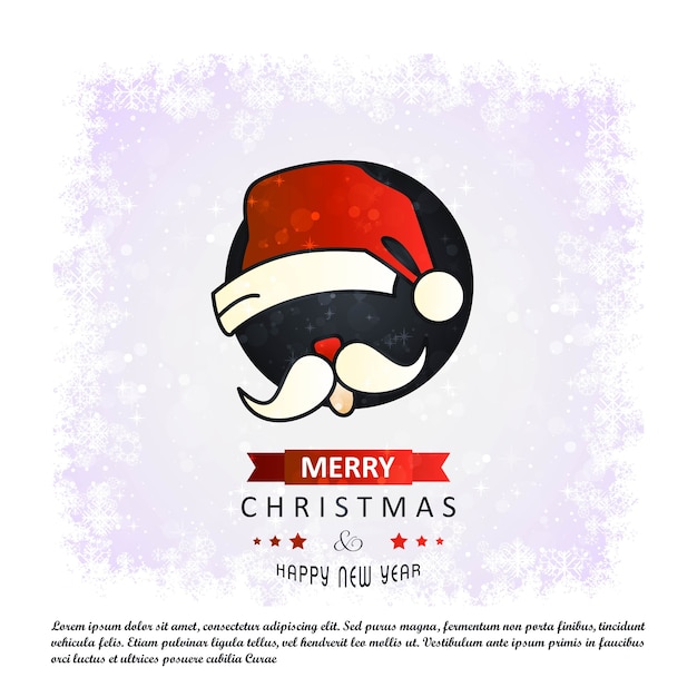 Free vector christmas card with elegant design vector