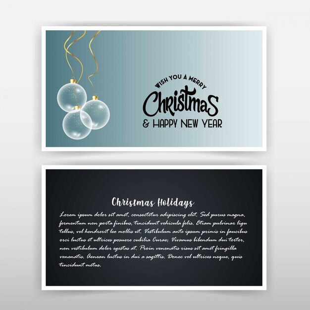 Рождественская открытка с элегантным дизайном
