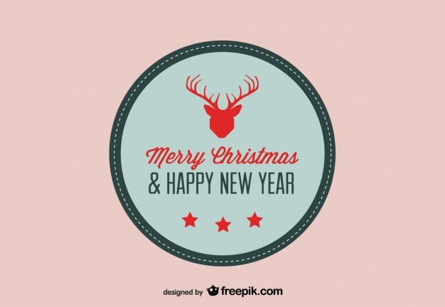 Christmas card with reindeer symbol