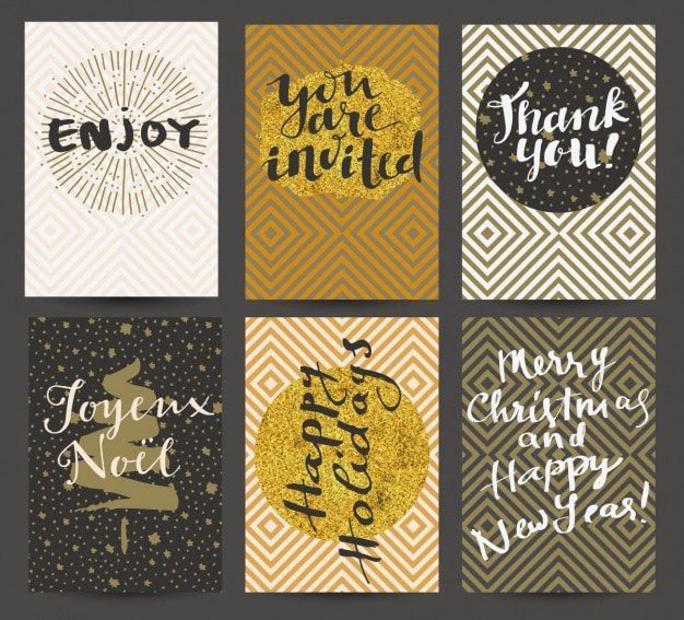 Free vector christmas cards collection
