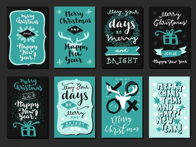 Free vector christmas cards collection