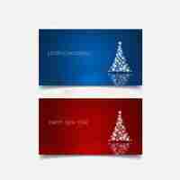 Free vector christmas cards design