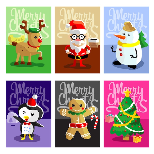 Christmas cards with cute style