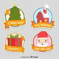 Free vector christmas cartoon elements collection