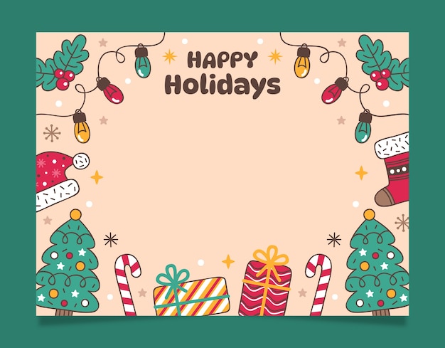 Free vector christmas celebration festive photocall template