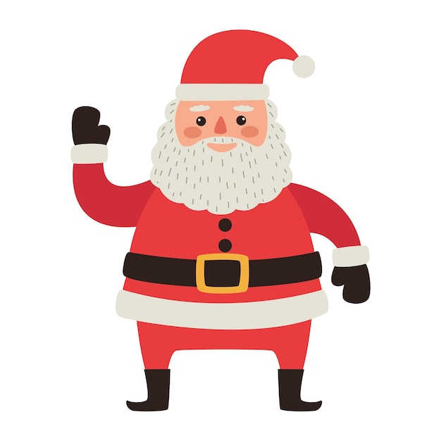 Free vector christmas character santa claus illustration isolated