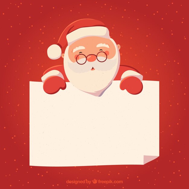 Christmas character with letter background