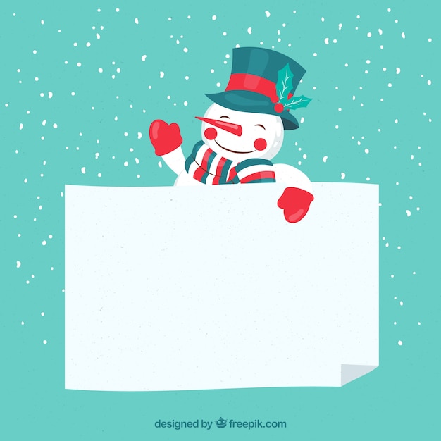 Christmas character with letter background