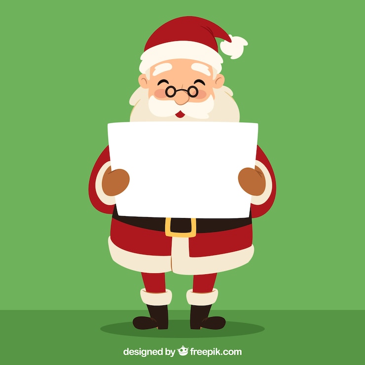 Free Vector christmas character with letter background