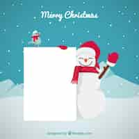 Free vector christmas character with letter background