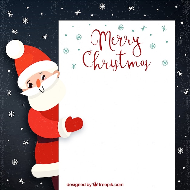 Free vector christmas character with letter