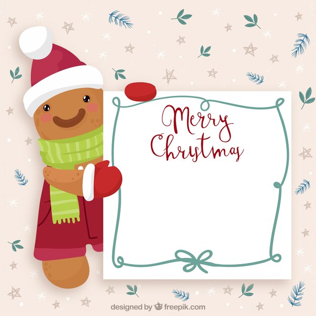 Christmas character with letter