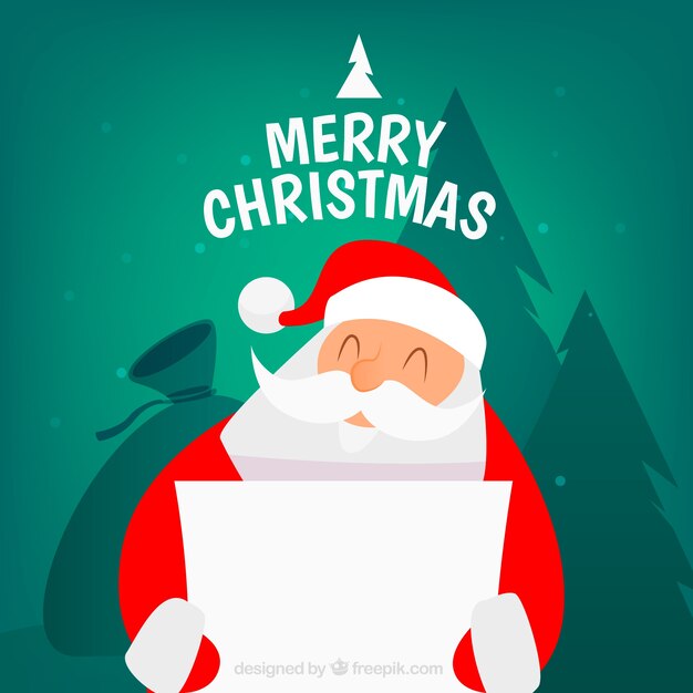 Christmas character with letter