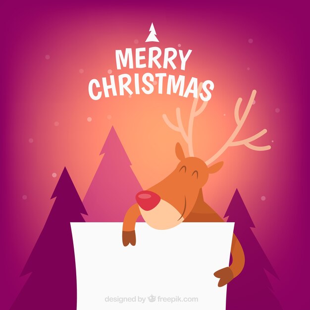 Free vector christmas character with letter