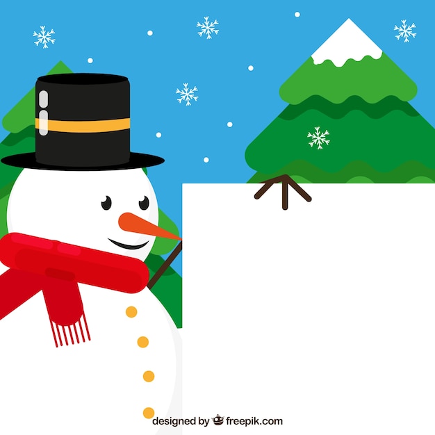 Free vector christmas character with letter