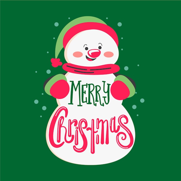 Christmas character with lettering