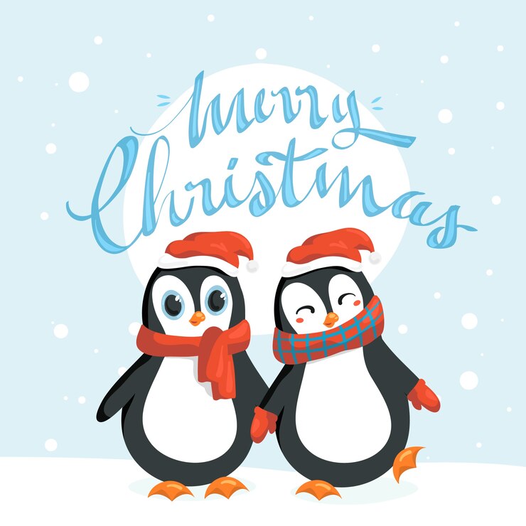 Free Vector christmas character with lettering