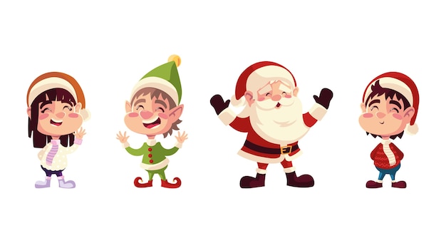 サンタクリスマス帽子のイラスト プレミアムベクター