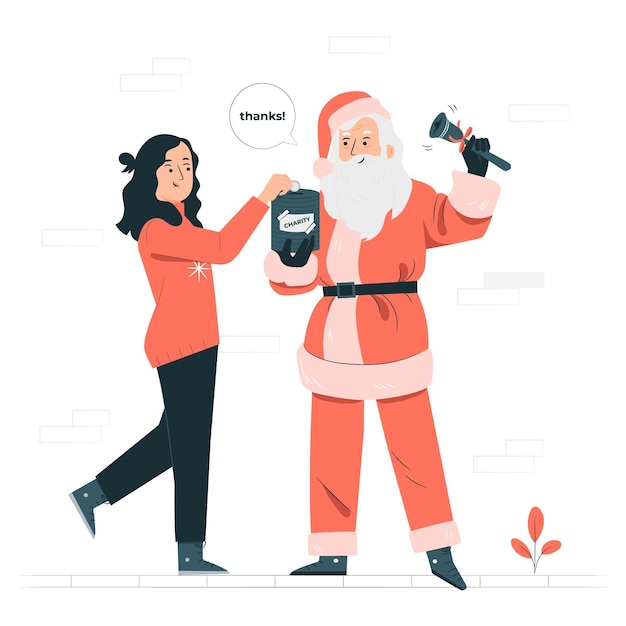 Christmas charity concept illustration