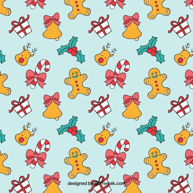 Christmas colourful cartoon pattern