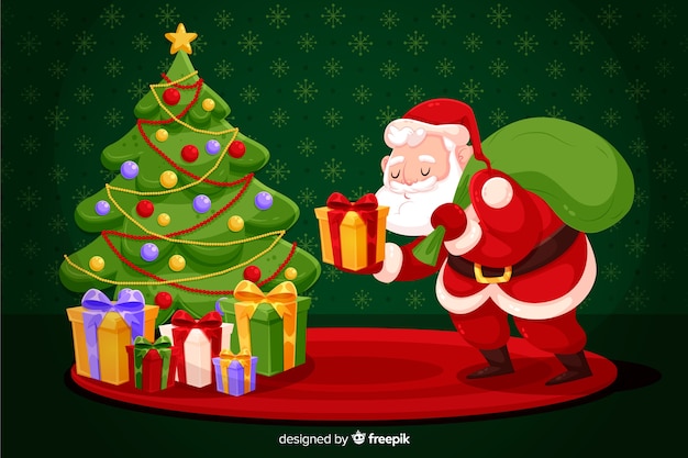 Free vector christmas concept in flat design