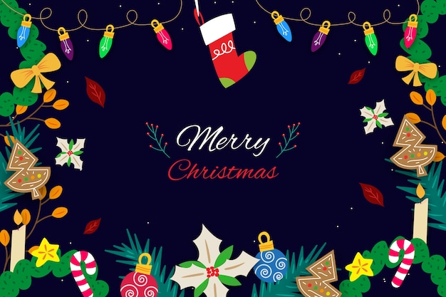 Free vector christmas concept in hand drawn