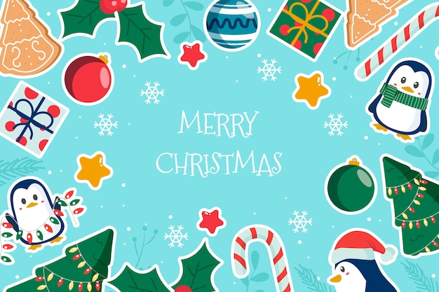 Free vector christmas concept in hand drawn