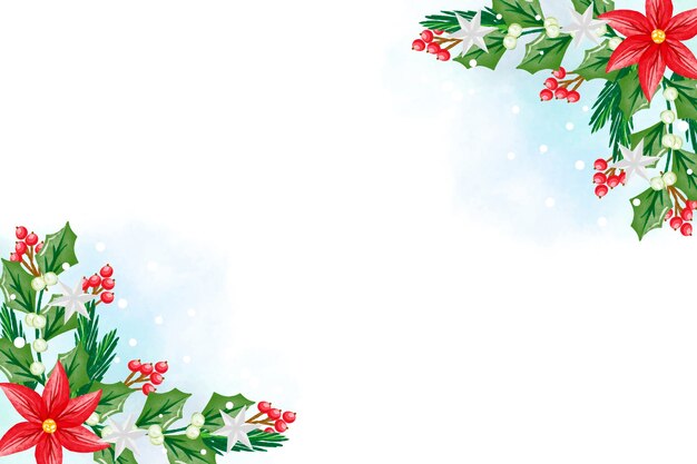 Free vector christmas concept in watercolor